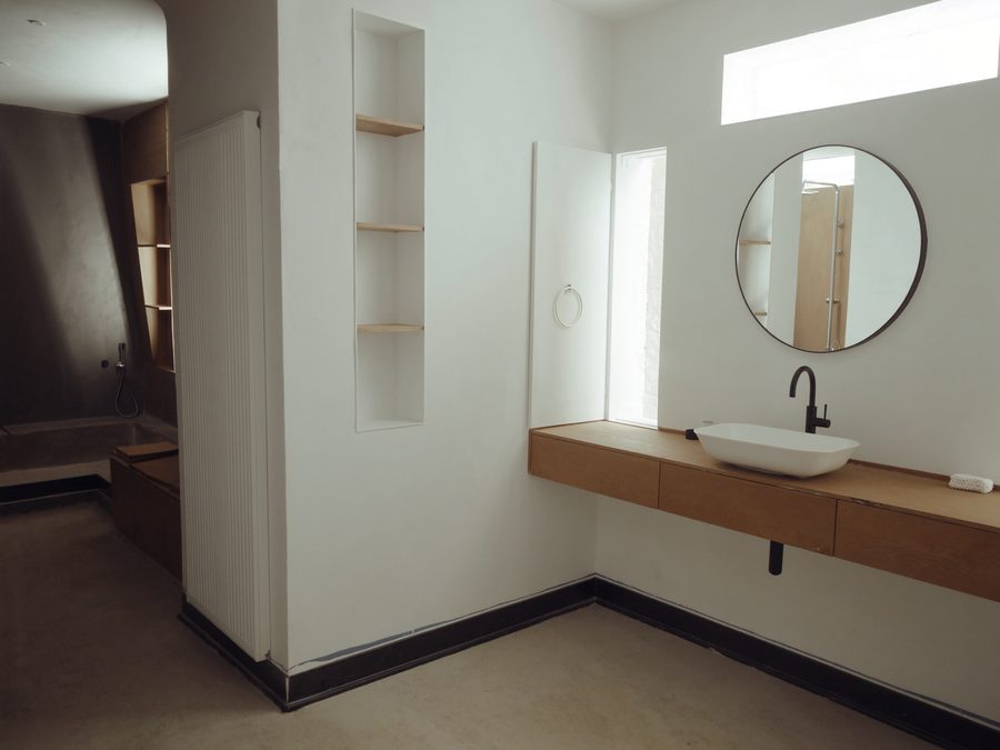 Refreshed bathroom with a new vanity and fresh paint